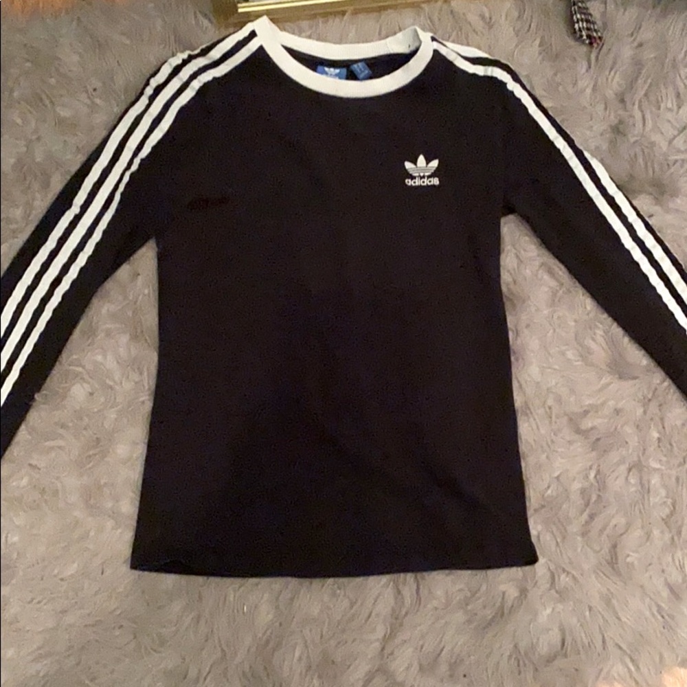 Black Adidas Striped Shirt - Picture 3 of 3
